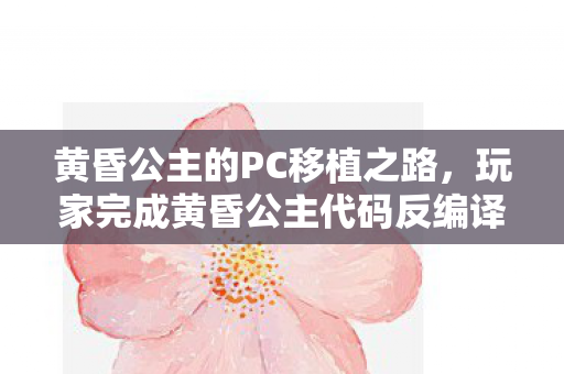 黄昏公主的PC移植之路，玩家完成黄昏公主代码反编译，开启全新篇章