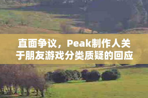 直面争议，Peak制作人关于朋友游戏分类质疑的回应