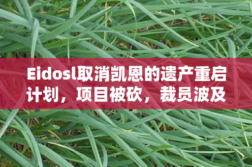 Eidosl取消凯恩的遗产重启计划，项目被砍，裁员波及