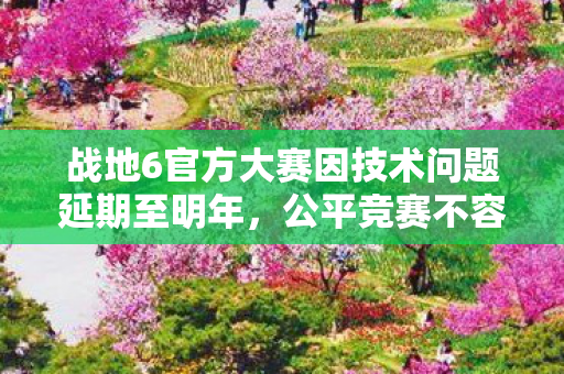 战地6官方大赛因技术问题延期至明年，公平竞赛不容有失