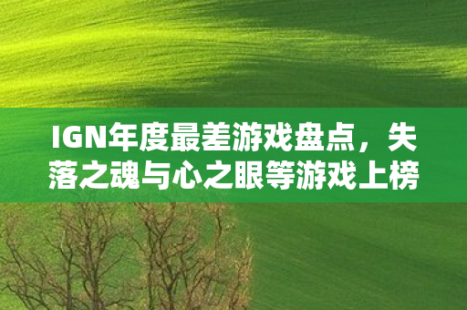 IGN年度最差游戏盘点，失落之魂与心之眼等游戏上榜！