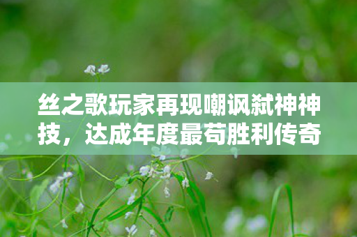 丝之歌玩家再现嘲讽弑神神技，达成年度最苟胜利传奇