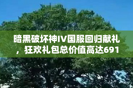 暗黑破坏神IV国服回归献礼，狂欢礼包总价值高达6916元！