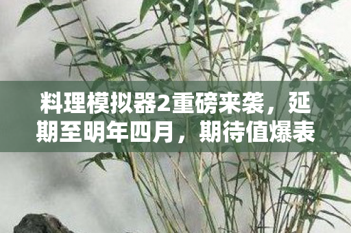 料理模拟器2重磅来袭，延期至明年四月，期待值爆表！