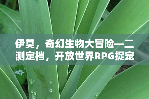伊莫，奇幻生物大冒险—二测定档，开放世界RPG捉宠新作重磅来袭！