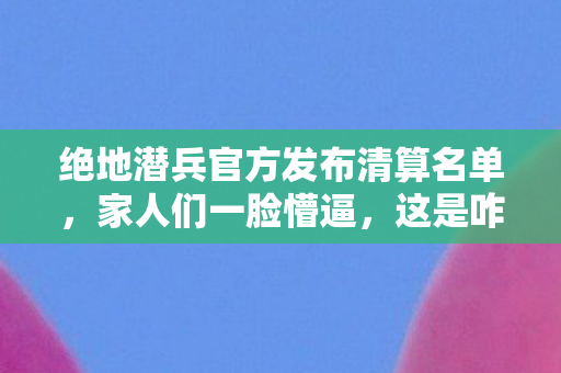 绝地潜兵官方发布清算名单，家人们一脸懵逼，这是咋回事？