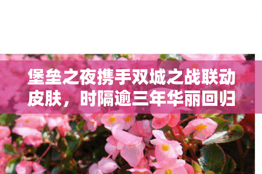 堡垒之夜携手双城之战联动皮肤，时隔逾三年华丽回归