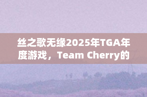 丝之歌无缘2025年TGA年度游戏，Team Cherry的坦诚表态
