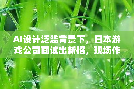 AI设计泛滥背景下，日本游戏公司面试出新招，现场作画成必备技能