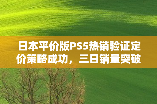 日本平价版PS5热销验证定价策略成功，三日销量突破2万部