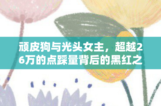 顽皮狗与光头女主，超越26万的点踩量背后的黑红之路引人深思