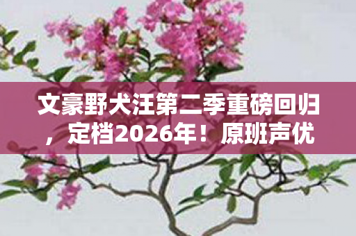 文豪野犬汪第二季重磅回归，定档2026年！原班声优集结再现辉煌