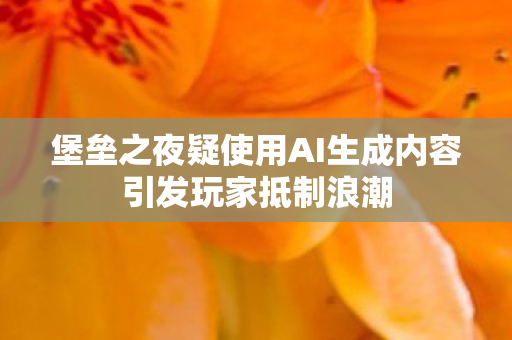 堡垒之夜疑使用AI生成内容引发玩家抵制浪潮