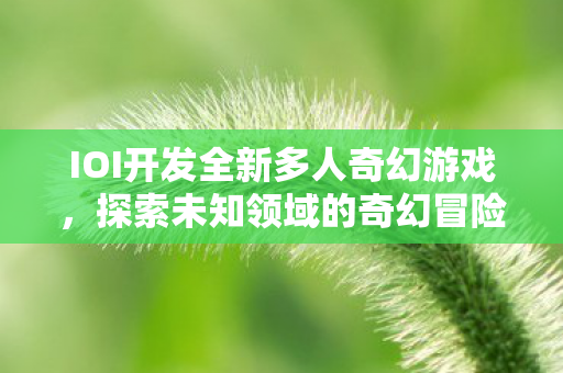 IOI开发全新多人奇幻游戏，探索未知领域的奇幻冒险