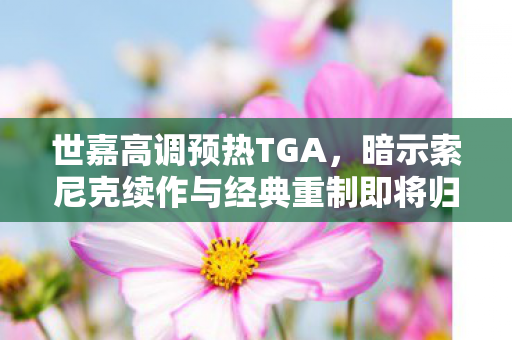 世嘉高调预热TGA，暗示索尼克续作与经典重制即将归来