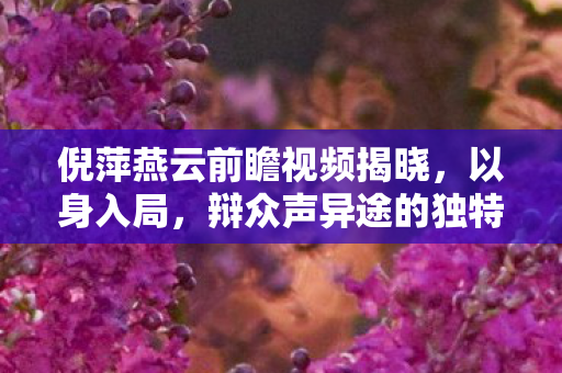 倪萍燕云前瞻视频揭晓，以身入局，辩众声异途的独特魅力
