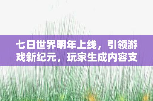 七日世界明年上线，引领游戏新纪元，玩家生成内容支持引领潮流
