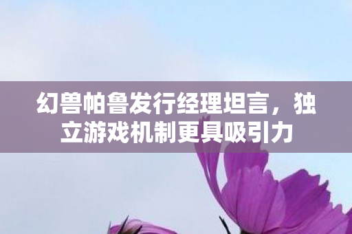 幻兽帕鲁发行经理坦言，独立游戏机制更具吸引力
