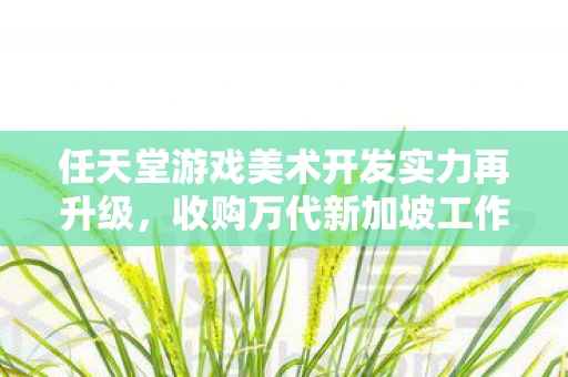 任天堂游戏美术开发实力再升级，收购万代新加坡工作室