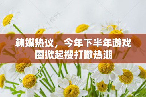 韩媒热议，今年下半年游戏圈掀起搜打撤热潮