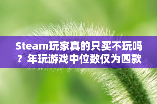 Steam玩家真的只买不玩吗？年玩游戏中位数仅为四款！