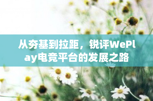 从夯基到拉距，锐评WePlay电竞平台的发展之路