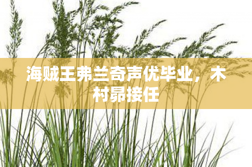 海贼王弗兰奇声优毕业，木村昴接任