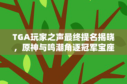 TGA玩家之声最终提名揭晓，原神与鸣潮角逐冠军宝座！