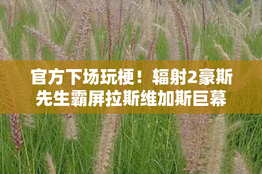 官方下场玩梗！辐射2豪斯先生霸屏拉斯维加斯巨幕