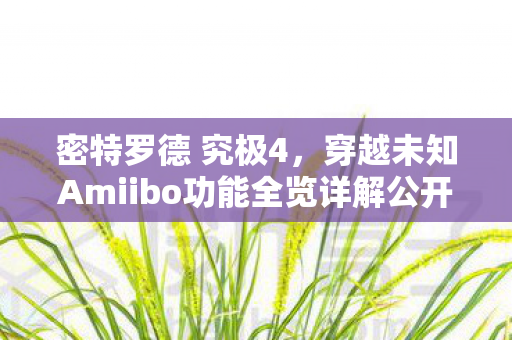 密特罗德 究极4，穿越未知Amiibo功能全览详解公开