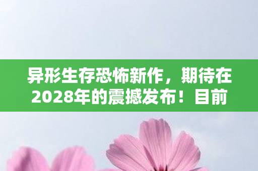 异形生存恐怖新作，期待在2028年的震撼发布！目前游戏开发进展顺利