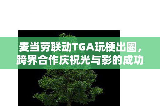 麦当劳联动TGA玩梗出圈，跨界合作庆祝光与影的成功