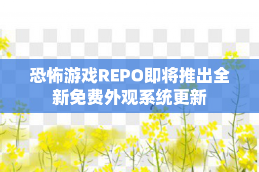 恐怖游戏REPO即将推出全新免费外观系统更新