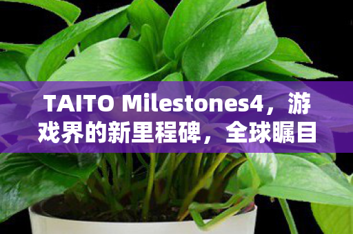 TAITO Milestones4，游戏界的新里程碑，全球瞩目之作即将来临