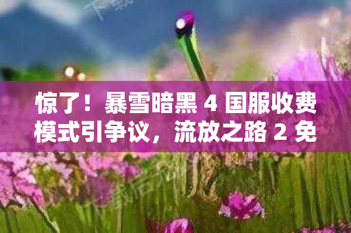惊了！暴雪暗黑 4 国服收费模式引争议，流放之路 2 免费更新正面应对