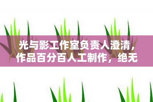 光与影工作室负责人澄清，作品百分百人工制作，绝无借助任何自动化工具