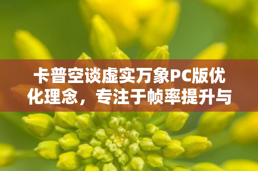 卡普空谈虚实万象PC版优化理念，专注于帧率提升与画面可调整优化