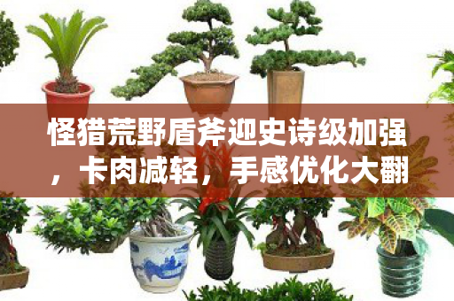 怪猎荒野盾斧迎史诗级加强，卡肉减轻，手感优化大翻身