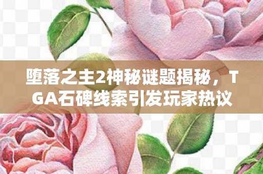 堕落之主2神秘谜题揭秘，TGA石碑线索引发玩家热议