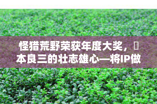 怪猎荒野荣获年度大奖，辻本良三的壮志雄心—将IP做大做强