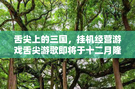 舌尖上的三国，挂机经营游戏舌尖游歌即将于十二月隆重上市！