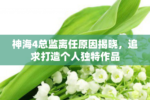 神海4总监离任原因揭晓，追求打造个人独特作品