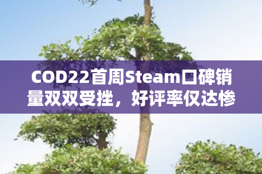 COD22首周Steam口碑销量双双受挫，好评率仅达惨淡的39%