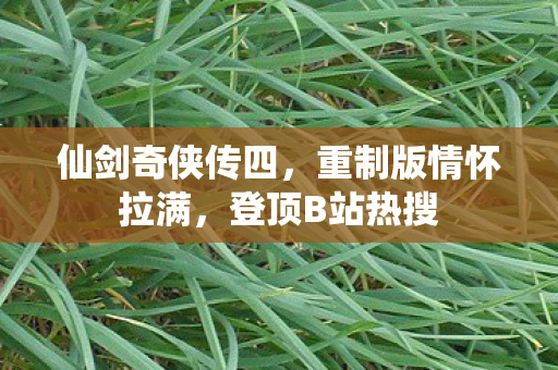 仙剑奇侠传四，重制版情怀拉满，登顶B站热搜