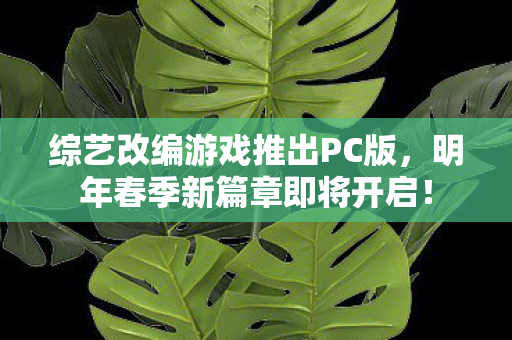 综艺改编游戏推出PC版，明年春季新篇章即将开启！