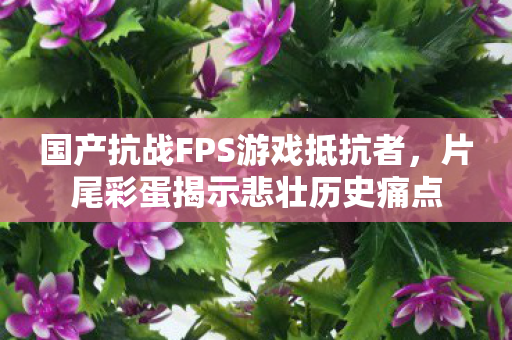 国产抗战FPS游戏抵抗者，片尾彩蛋揭示悲壮历史痛点