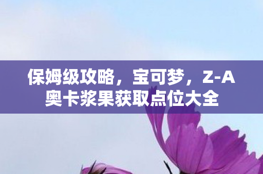 保姆级攻略，宝可梦，Z-A奥卡浆果获取点位大全