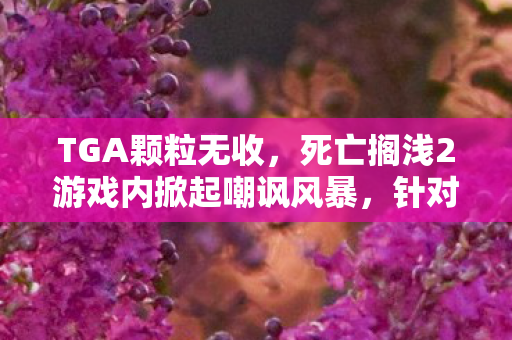 TGA颗粒无收，死亡搁浅2游戏内掀起嘲讽风暴，针对杰夫撒尿事件直接开嘲