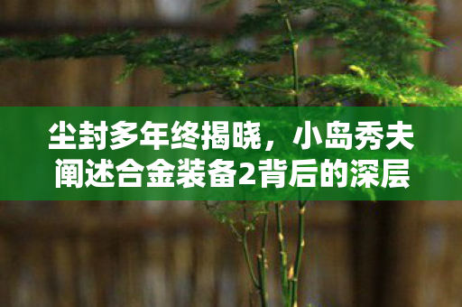 尘封多年终揭晓，小岛秀夫阐述合金装备2背后的深层含义