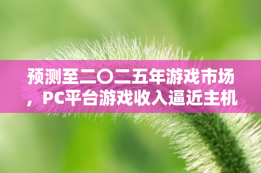 预测至二〇二五年游戏市场，PC平台游戏收入逼近主机市场，总收入达近1970亿美元